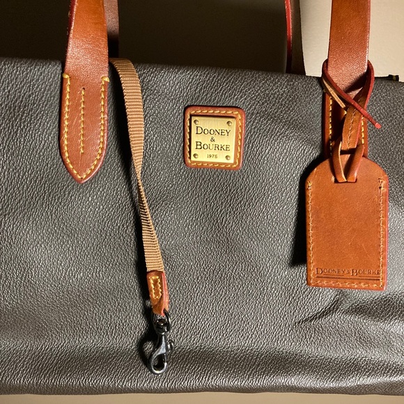 Dooney & Bourke Handbags - Dooney and Bourke coated leather brown cognac bag